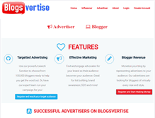 Tablet Screenshot of blogsvertise.com